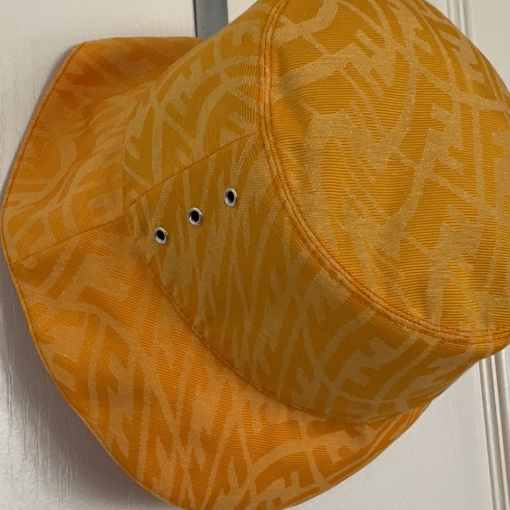 Fendi Yellow Monogram Bucket Hat